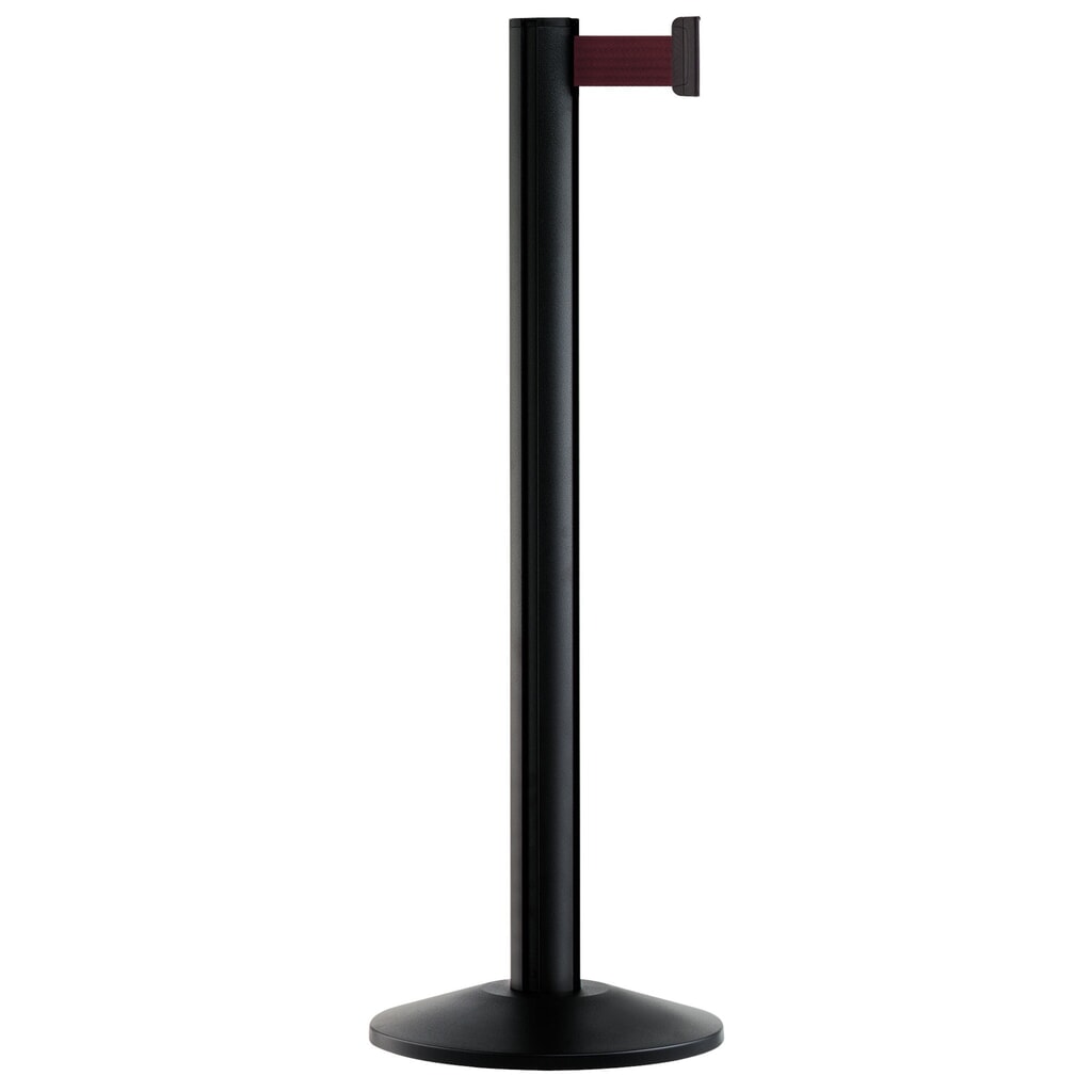 Product afbeelding: Personengeleidingssysteem Classic, staander zwart, bordeaux