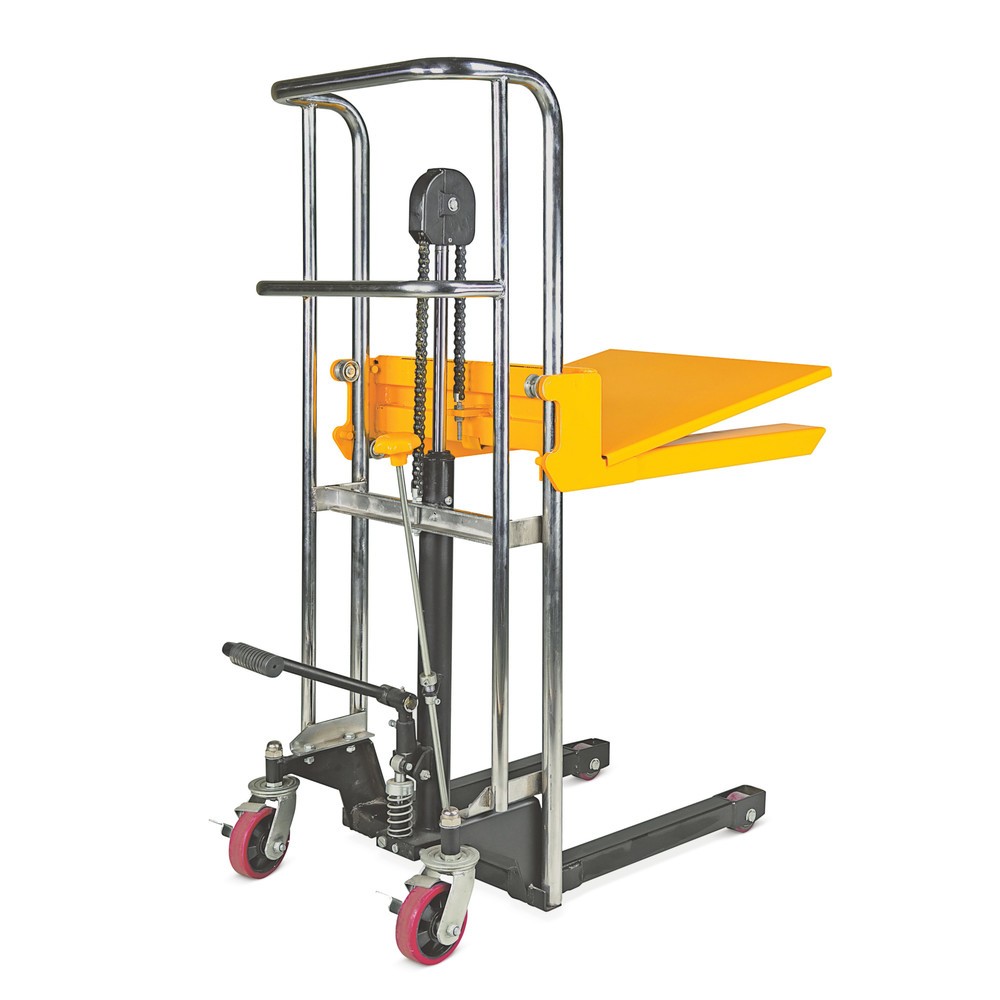 Product afbeelding: Plateaustapelaar, handmatig, hefbereik 85-850 mm, cap. 400 kg