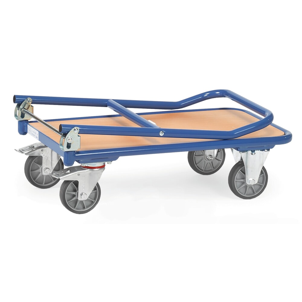 Productafbeelding nr. 4: Plateauwagen fetra® met houten laadvlak, beugel inklapbaar, bxd 450 x 720 mm, draagvermogen 250 kg