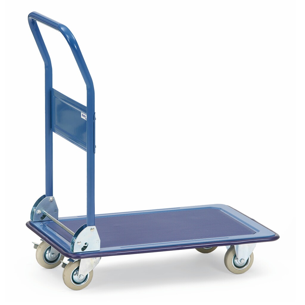 Plateauwagen fetra® met stalen plateau, 750 x 480 mm, draagvermogen 150 kg Productafbeelding nr. 1: Plateauwagen fetra® met stalen plateau, 750 x 480 mm, draagvermogen 150 kg