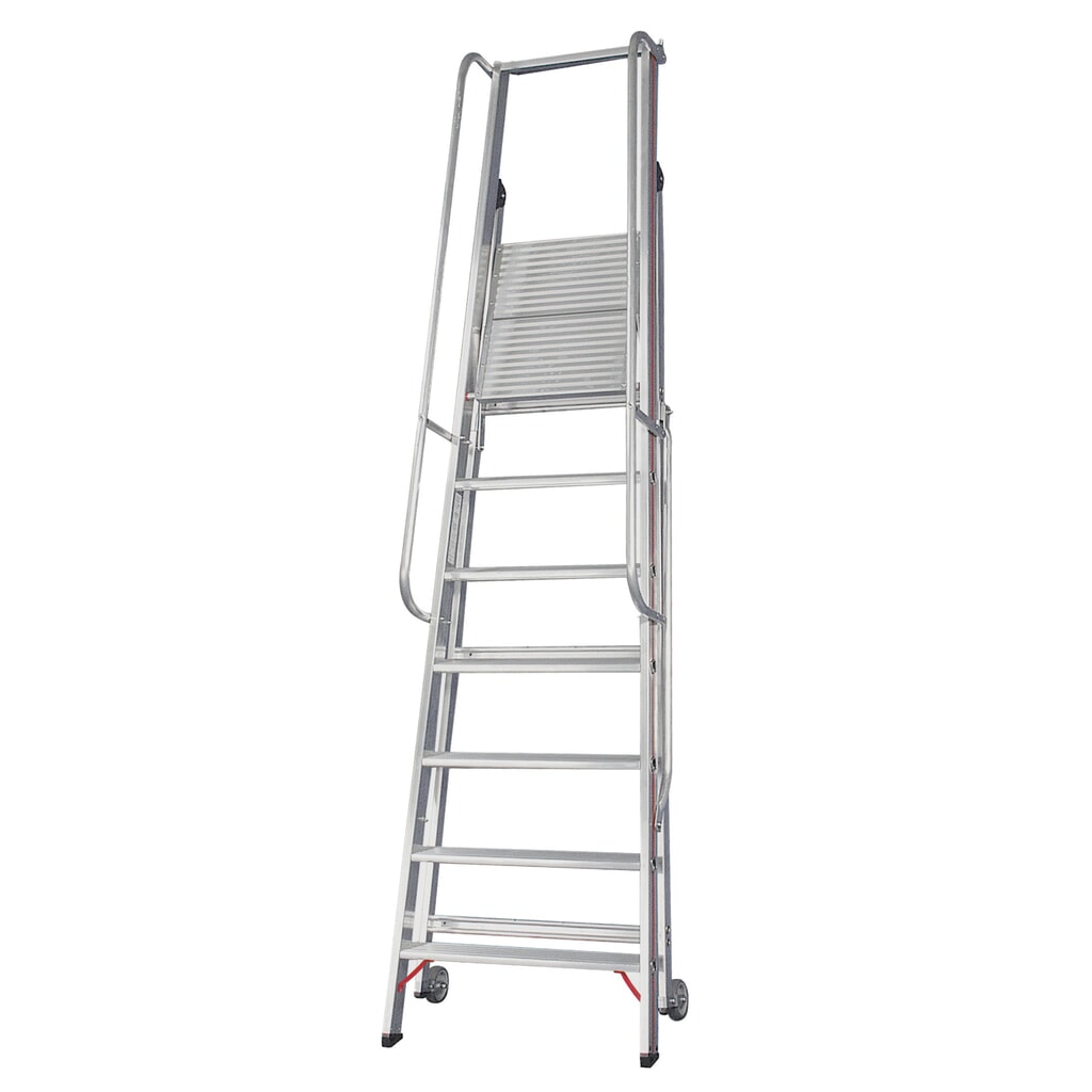 Platformladder HYMER met kantelwielen, stahoogte 0,95 m Productafbeelding nr. 2: Platformladder HYMER met kantelwielen, stahoogte 0,95 m