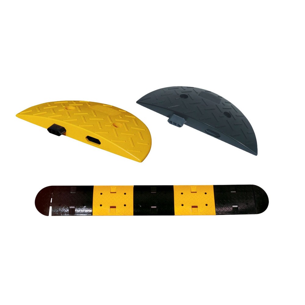 Product afbeelding: Verkeersdrempel van PP, bekleed met PVC, < 30 km/u, afsluitelement, geel
