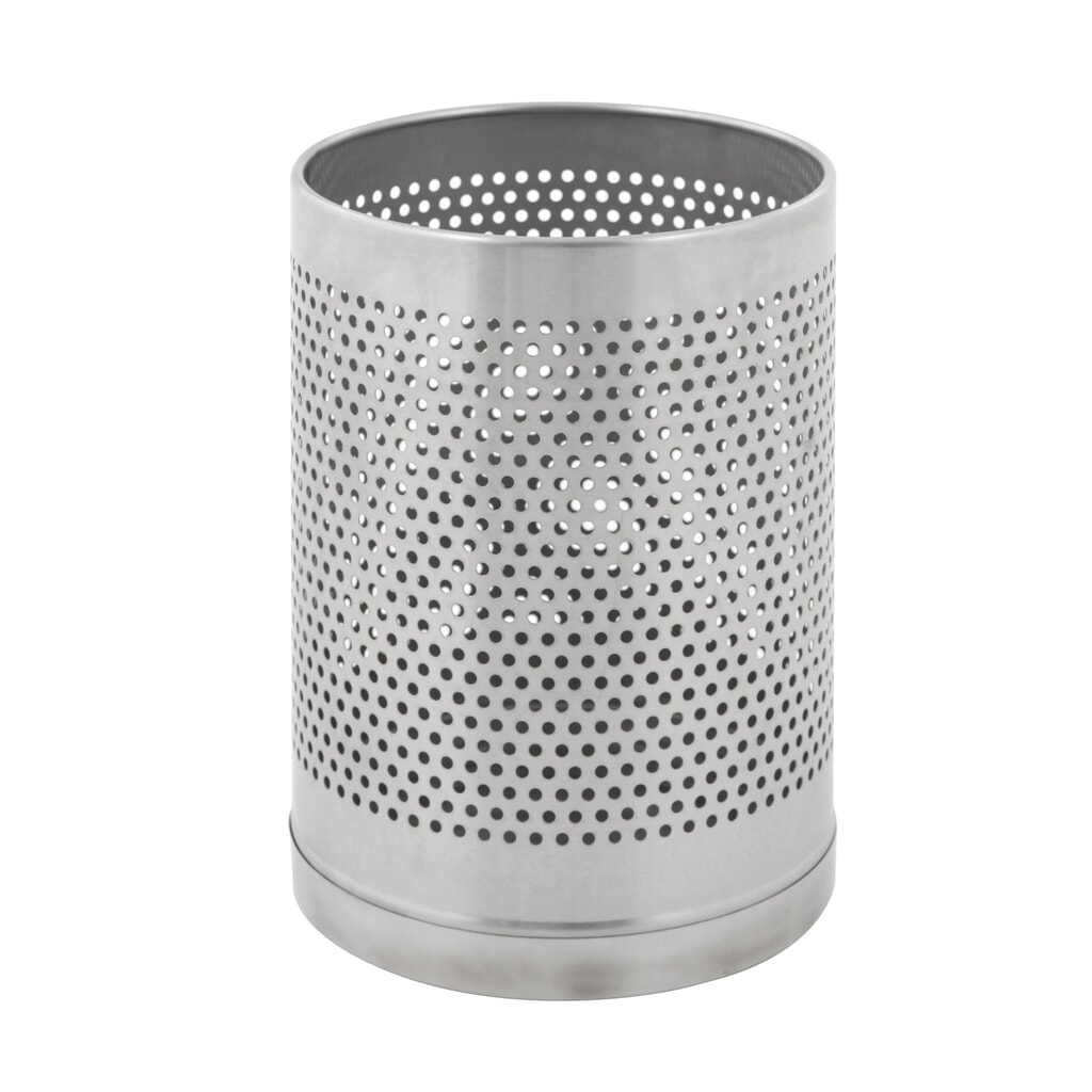 Prullenbak VB-Perforatio, 10 liter, mat roestvrij staal Product afbeelding: Prullenbak VB-Perforatio, 10 liter, mat roestvrij staal