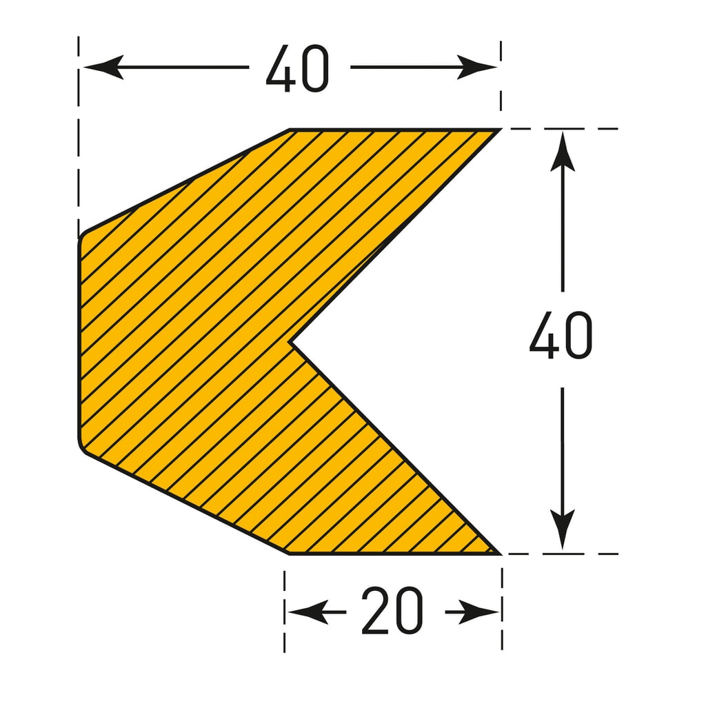 Stootbescherming voor randen MORAVIA, trapeziumvormig, magnetisch, hxb 40 x 40 mm, lengte 1 m Productafbeelding nr. 4: Stootbescherming voor randen MORAVIA, trapeziumvormig, magnetisch, hxb 40 x 40 mm, lengte 1 m