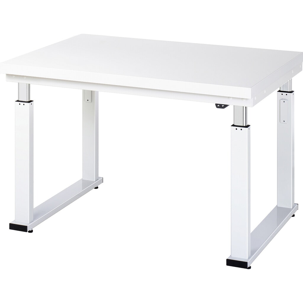 Product afbeelding: RAU elektrisch in hoogte verstelbare werkbank serie adlatus 600, h x b x d 740-1.140 x 1.250 x 900 mm, werkblad van hard laminaat