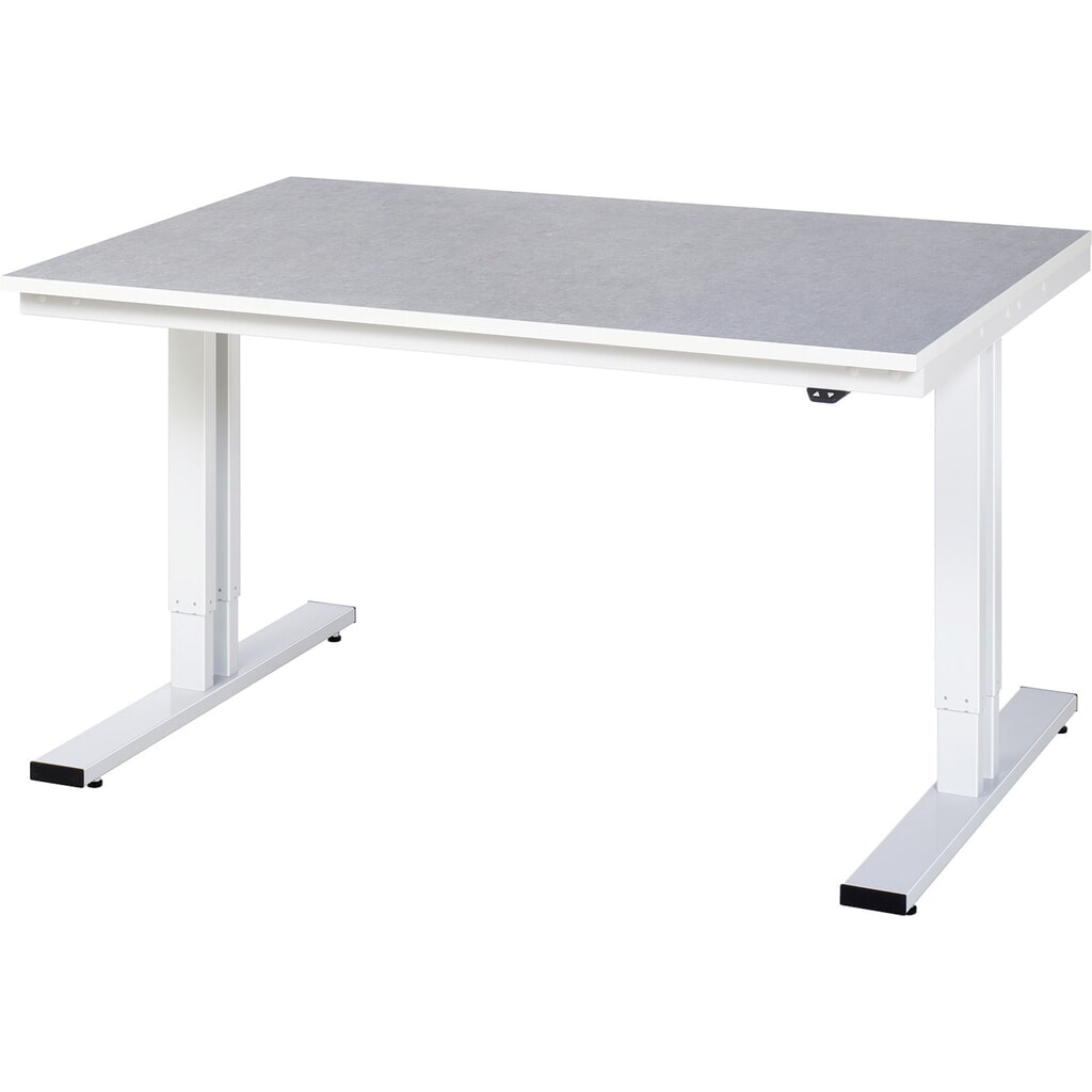 RAU elektrisch in hoogte verstelbare werktafel serie adlatus 300, h x b x d 720-1.120 x 1.500 x 1.000 mm, werkblad met linoleum-/Universal-laag Product afbeelding: RAU elektrisch in hoogte verstelbare werktafel serie adlatus 300, h x b x d 720-1.120 x 1.500 x 1.000 mm, werkblad met linoleum-/Universal-laag