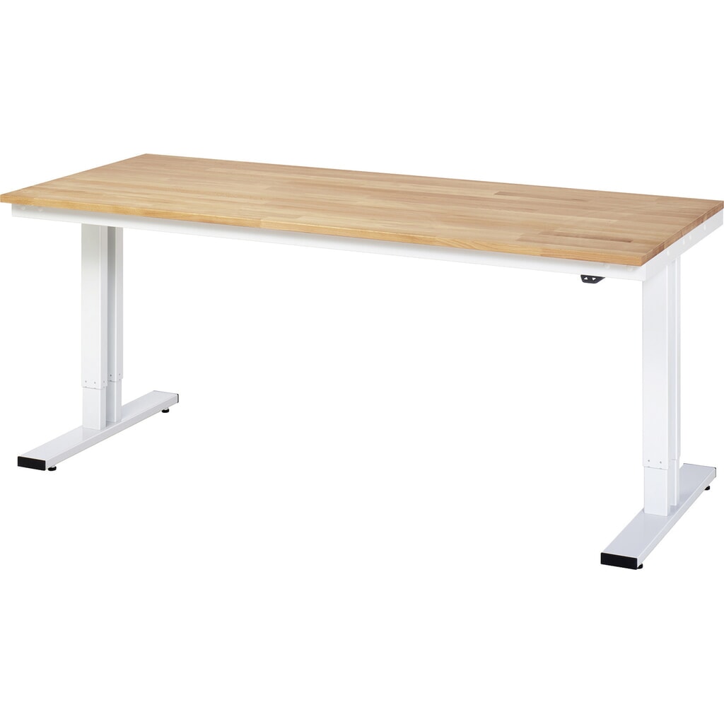 RAU elektrisch in hoogte verstelbare werktafel serie adlatus 300, h x b x d 720-1.120 x 2.000 x 800 mm, massief beuken werkblad Product afbeelding: RAU elektrisch in hoogte verstelbare werktafel serie adlatus 300, h x b x d 720-1.120 x 2.000 x 800 mm, massief beuken werkblad