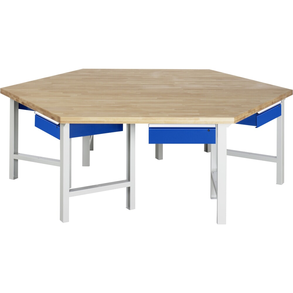 Productafbeelding nr. 1: RAU groepswerkbank serie 4000, hxbxd 840 x 2.700 x 2.340 mm, 6 lades met ErgoScript®