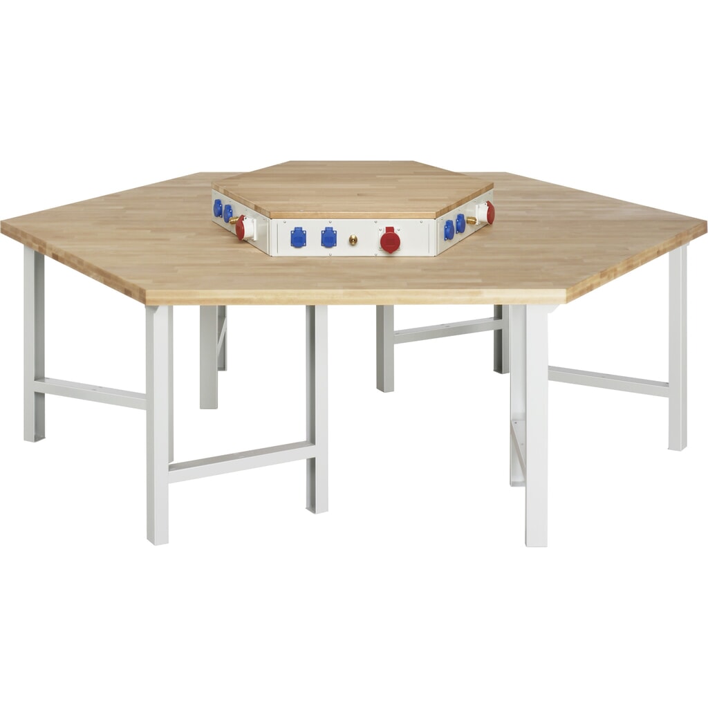 Product afbeelding: RAU groepswerkbank serie 4000, energievoorziening, hxbxd 850 x 2.700 x 2.340 mm