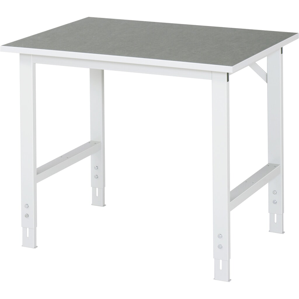 Product afbeelding: RAU in hoogte verstelbare werktafel serie TOM, h x b x d 760-1.080 x 1.000 x 800 mm, werkblad met linoleum-/Universal-laag
