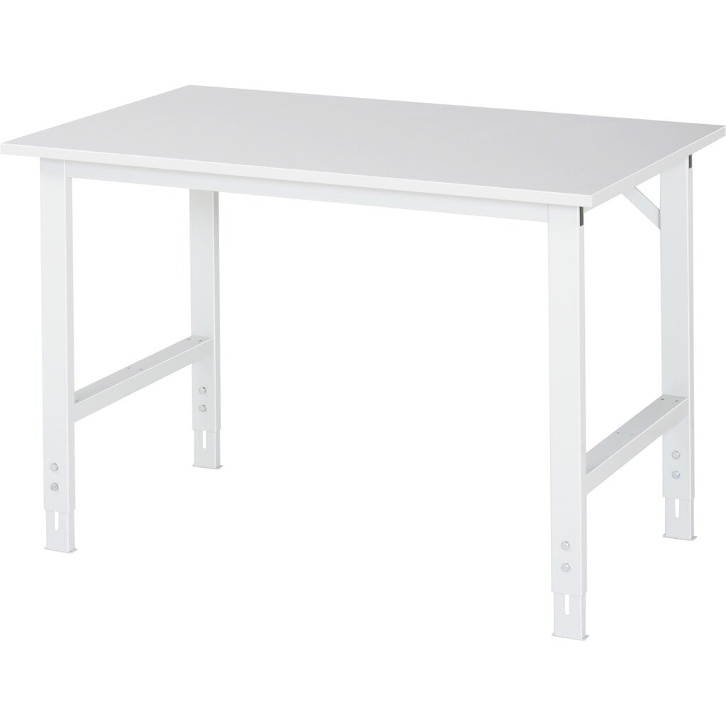 Product afbeelding: RAU in hoogte verstelbare werktafel serie TOM, h x b x d 760-1.080 x 1.250 x 800 mm, EGB-werkblad met melamineharscoating