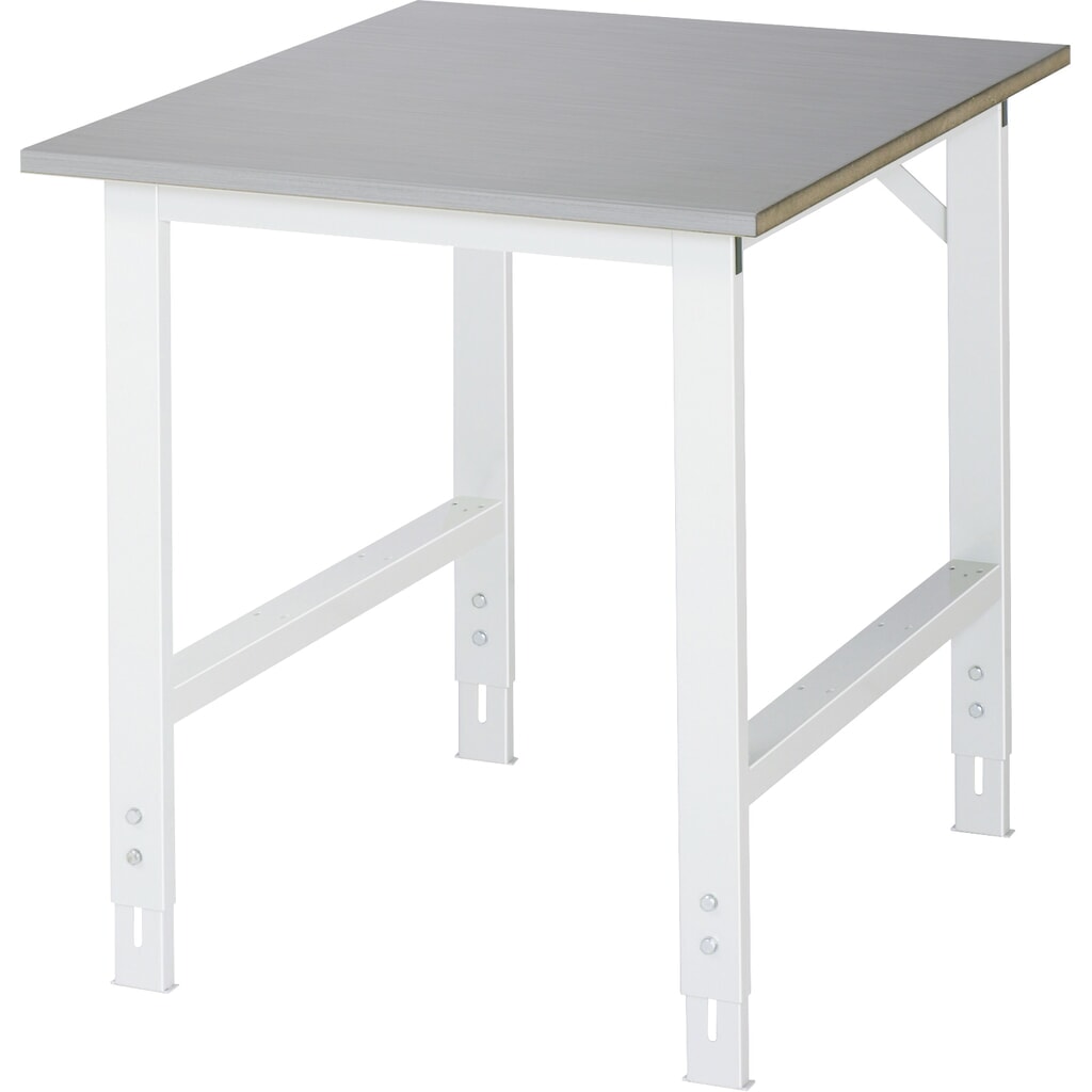 RAU in hoogte verstelbare werktafel serie TOM, h x b x d 760-1.080 x 750 x 1.000 mm, werkblad met bekleding van roestvrijstalen plaat Product afbeelding: RAU in hoogte verstelbare werktafel serie TOM, h x b x d 760-1.080 x 750 x 1.000 mm, werkblad met bekleding van roestvrijstalen plaat