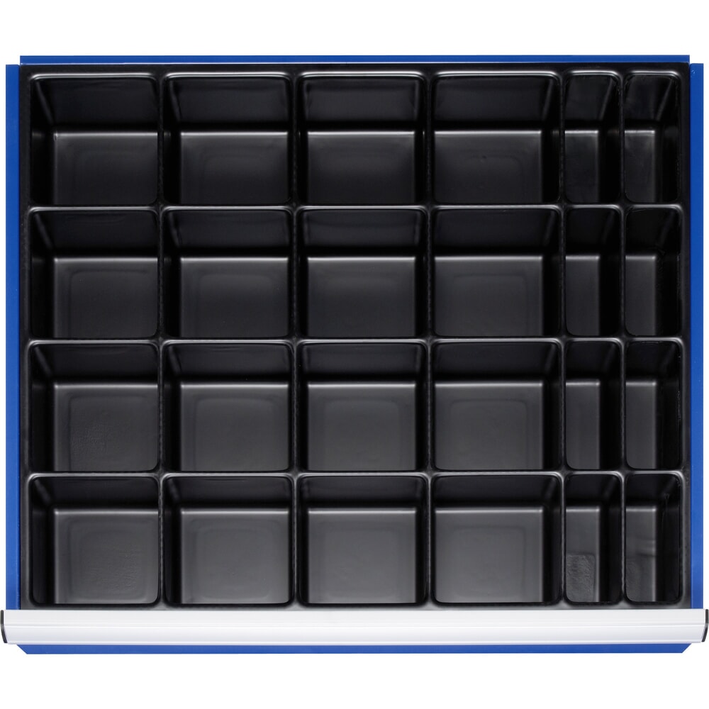 Product afbeelding: RAU indelingsset voor lade, h x b x d 90 x 680 x 560 mm, met inzetstuk voor kleine onderdelen en 24 vakken, maat XL voor fronthoogte 120-360 mm