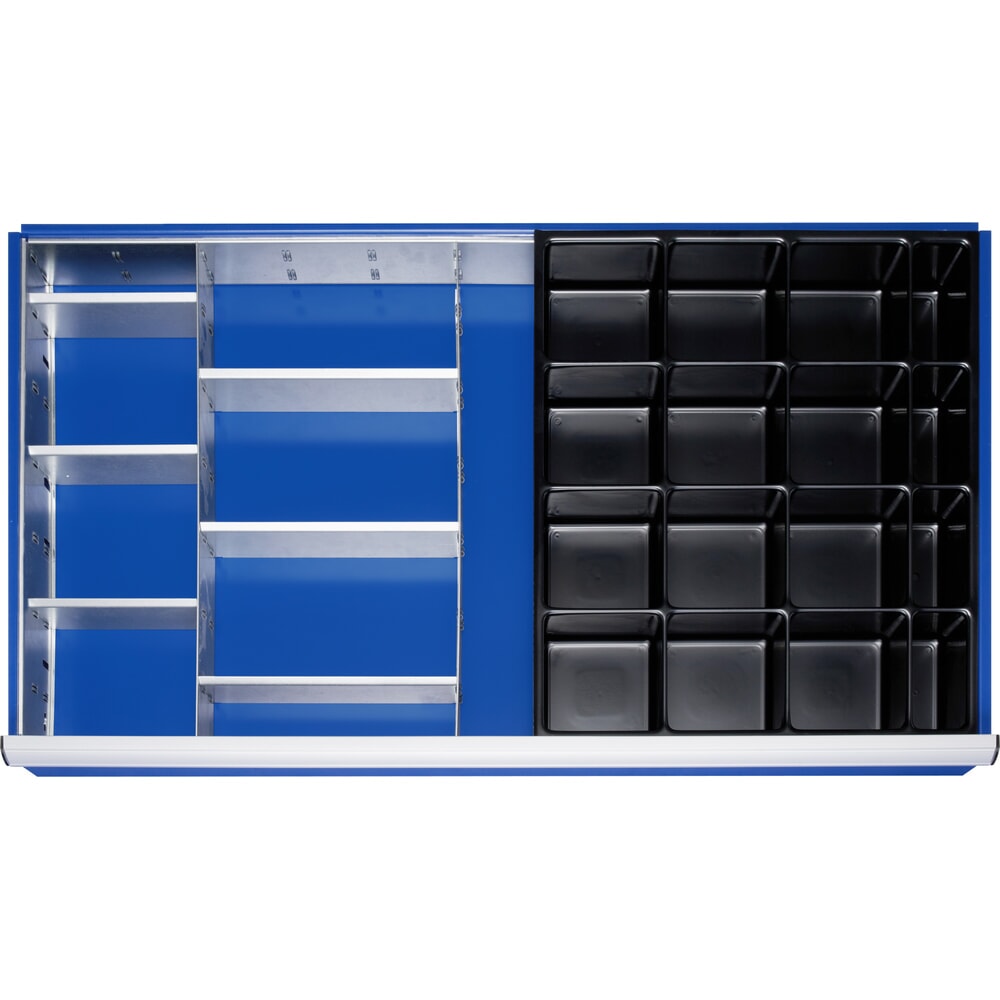 Product afbeelding: RAU indelingsset voor lade, h x b x d 90 x 1.055 x 560 mm, met 4-delige ladeverdelerset en 3 scheidingswanden, maat XXL voor fronthoogte 120-360 mm