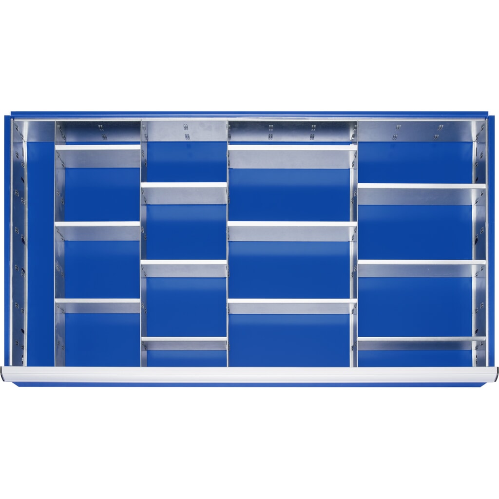Product afbeelding: RAU indelingsset voor lade, h x b x d 90 x 1.055 x 560 mm, met 4-delige ladeverdelerset en 4 scheidingswanden, maat XXL voor fronthoogte 120-150 mm