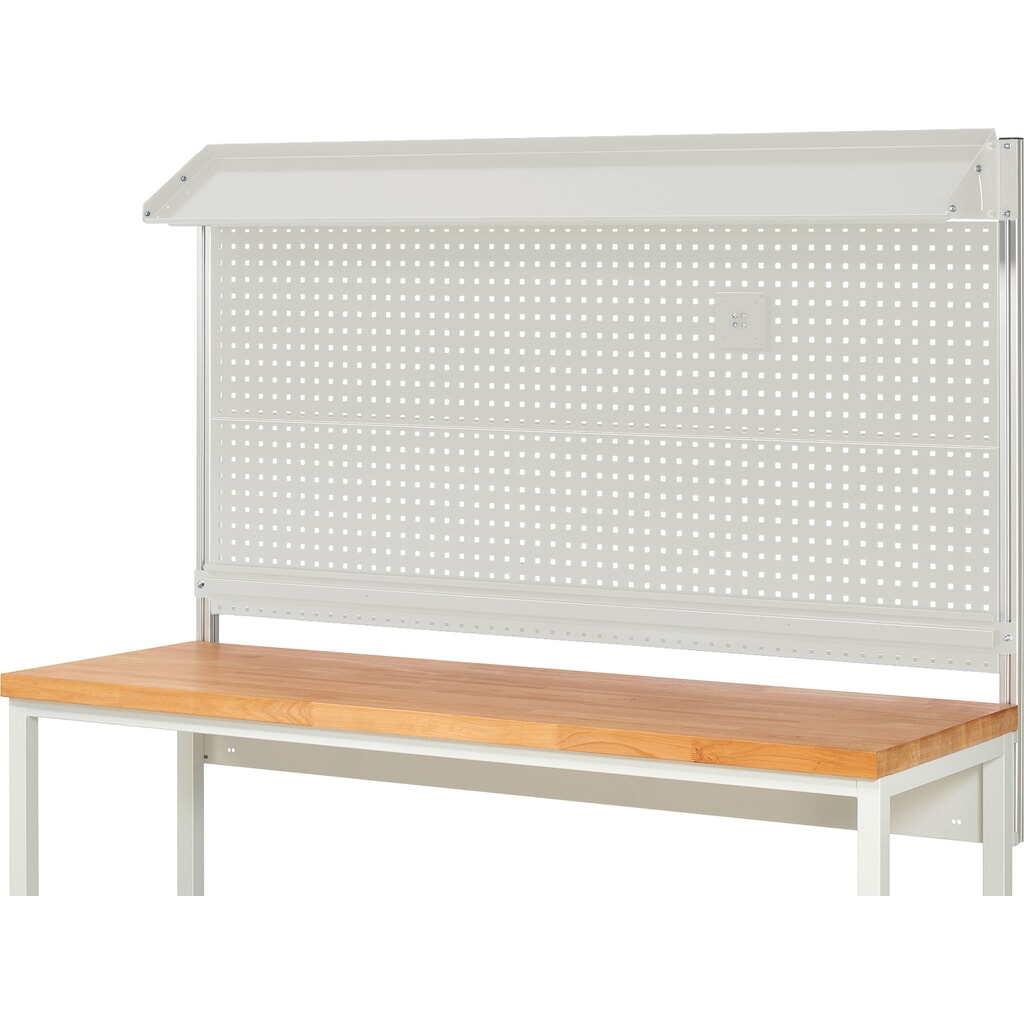 Werkbankopbouw RAU, hxbxd 1.130 x 2.000 x 350 mm, met 1 kantelbaar metalen legbord, 1 draagrail en 1 flatscreenhouder, complete set 02 voor productbreedte 2.000 mm Productafbeelding nr. 2: Werkbankopbouw RAU, hxbxd 1.130 x 2.000 x 350 mm, met 1 kantelbaar metalen legbord, 1 draagrail en 1 flatscreenhouder, complete set 02 voor productbreedte 2.000 mm