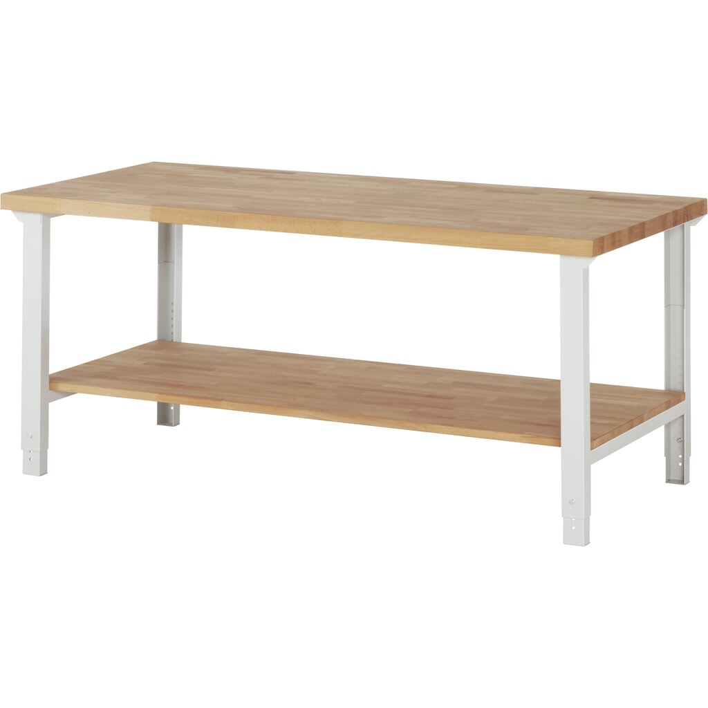 Product afbeelding: RAU werkbank serie 7000, h x b x d 790-1.140 x 2.000 x 900 mm, legbord onderaan