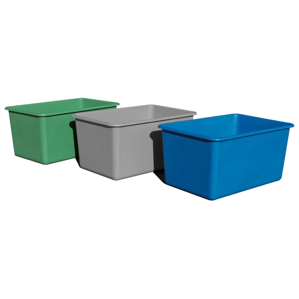 Product afbeelding: Rechthoekige bak CEMO van GVK, 100 liter, hoogte 290 mm, grijs