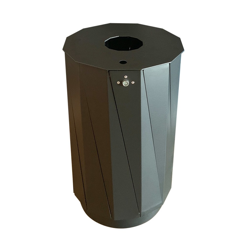 Product afbeelding: RENNER afvalbak met asbak type 7007-35, 60 liter, antraciet-metallic