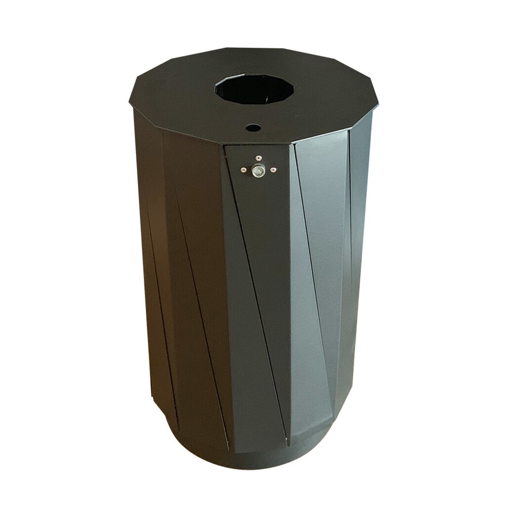 Product afbeelding: RENNER afvalbak met asbak type 7007-35, 60 liter, antraciet-metallic