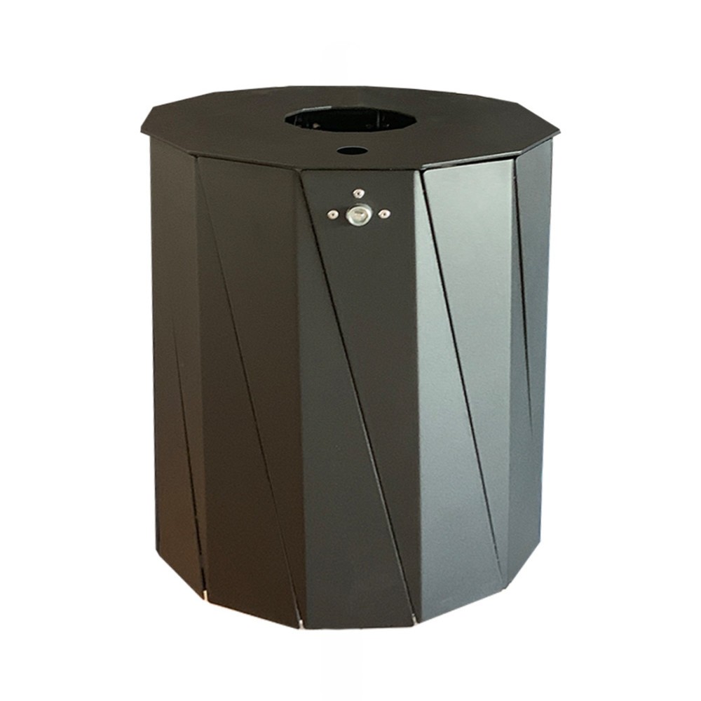 Product afbeelding: RENNER afvalbak met asbak type 7007-40, 50 liter, antracietgrijs