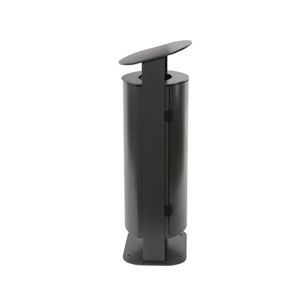 Productafbeelding nr. 2: RENNER afvalbak met schuine kap type 7092, 70 liter, antraciet-metallic