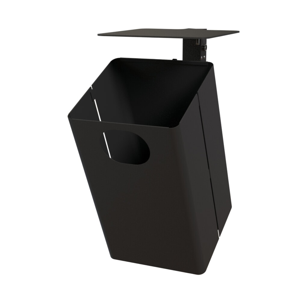 Productafbeelding nr. 2: RENNER afvalbak type 7044, rechthoekig, 35 liter, zonder asbak, antraciet-metallic