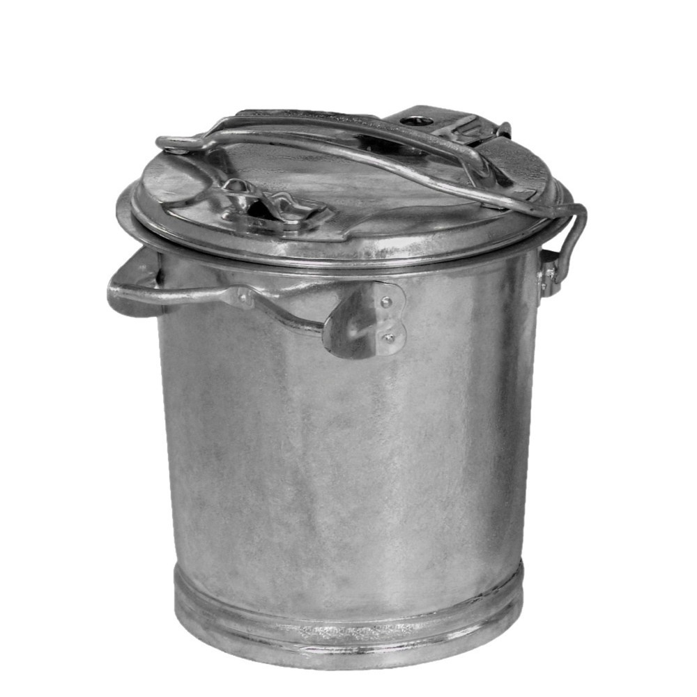Product afbeelding: RENNER afvalbak van plaatstaal, met sluitbeugel, 25 liter