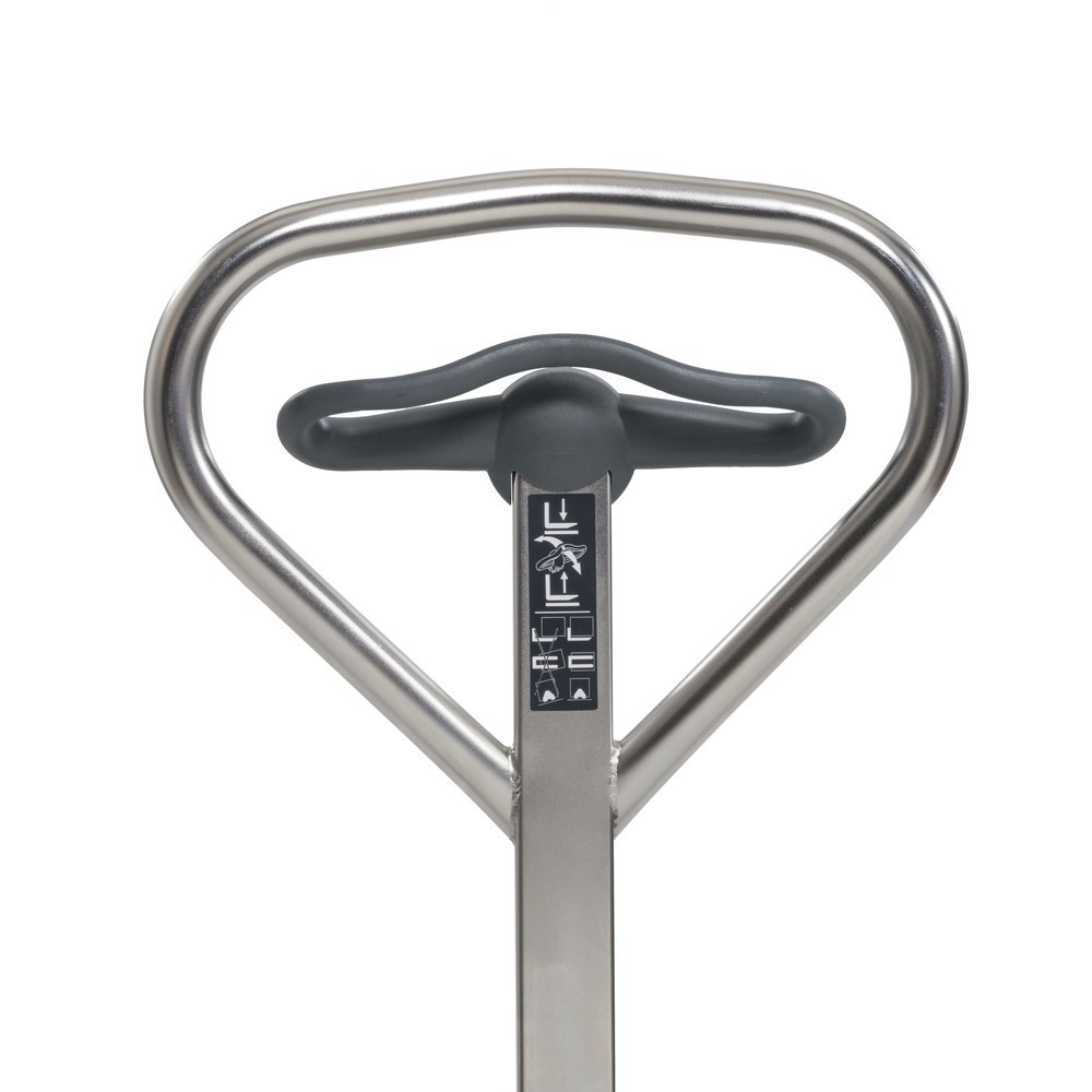 Productafbeelding nr. 4: Roestvrijstalen handtranspallet Jungheinrich AM I20p, professionele uitvoering, draagvermogen 2.000 kg, speciale maat over de vorken 680 mm, vorklengte 1.140 mm, nylon, tandemwielen