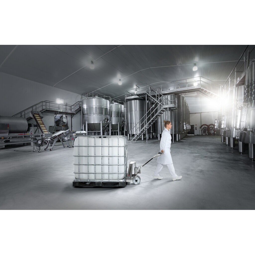 Roestvrijstalen handtranspallet Jungheinrich AM I20, draagvermogen 2.000 kg, vorklengte 970 mm, nylon Productafbeelding nr. 7: Roestvrijstalen handtranspallet Jungheinrich AM I20, draagvermogen 2.000 kg, vorklengte 970 mm, nylon