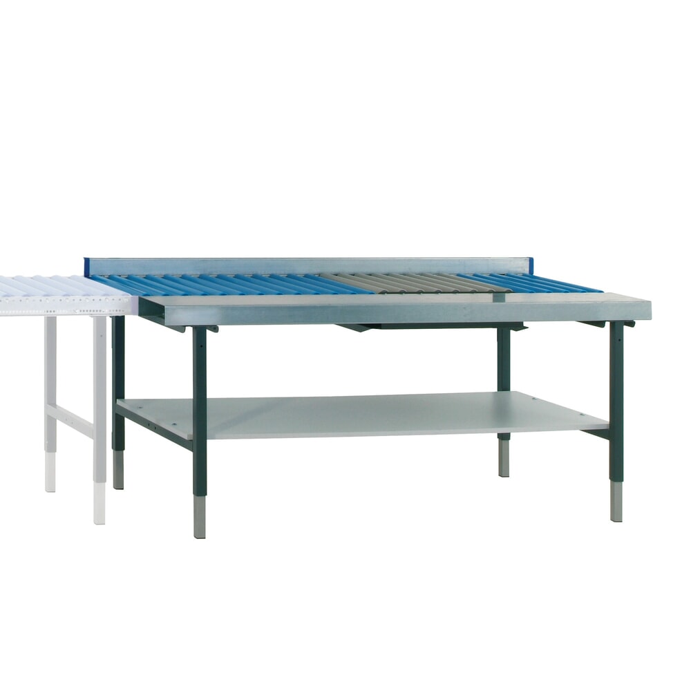 Productafbeelding nr. 4: Rocholz handmatig in hoogte verstelbare paktafel SYSTEM 2000, met rollenbaan, werkblad en weegschaal, hxbxd 690-960 x 1955 x 920 mm
