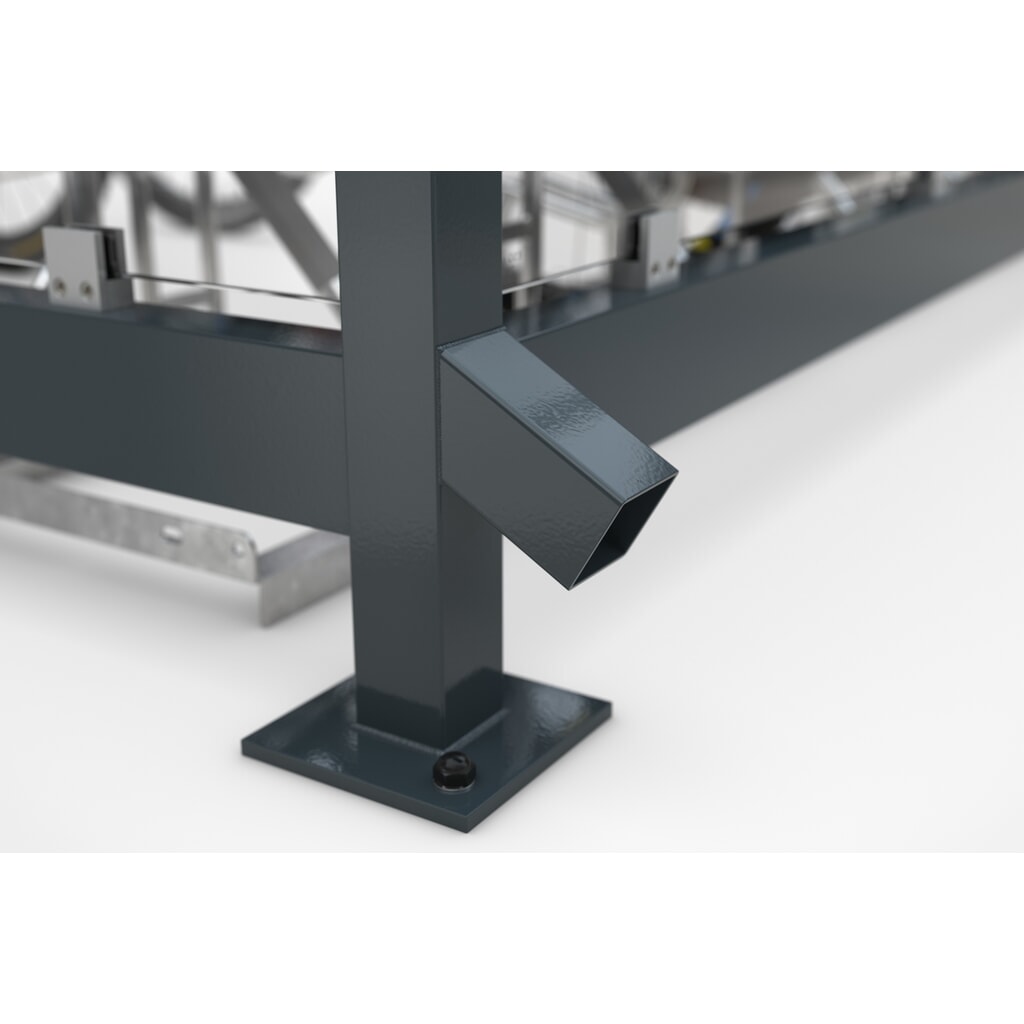 Rookoverkapping wsm® KÖLN ALPINE, volledig gemonteerd, sneeuwlast max. 4,15 kN/m², 8 elementen, zonder bestrating, antracietgrijs Productafbeelding nr. 6: Rookoverkapping wsm® KÖLN ALPINE, volledig gemonteerd, sneeuwlast max. 4,15 kN/m², 8 elementen, zonder bestrating, antracietgrijs