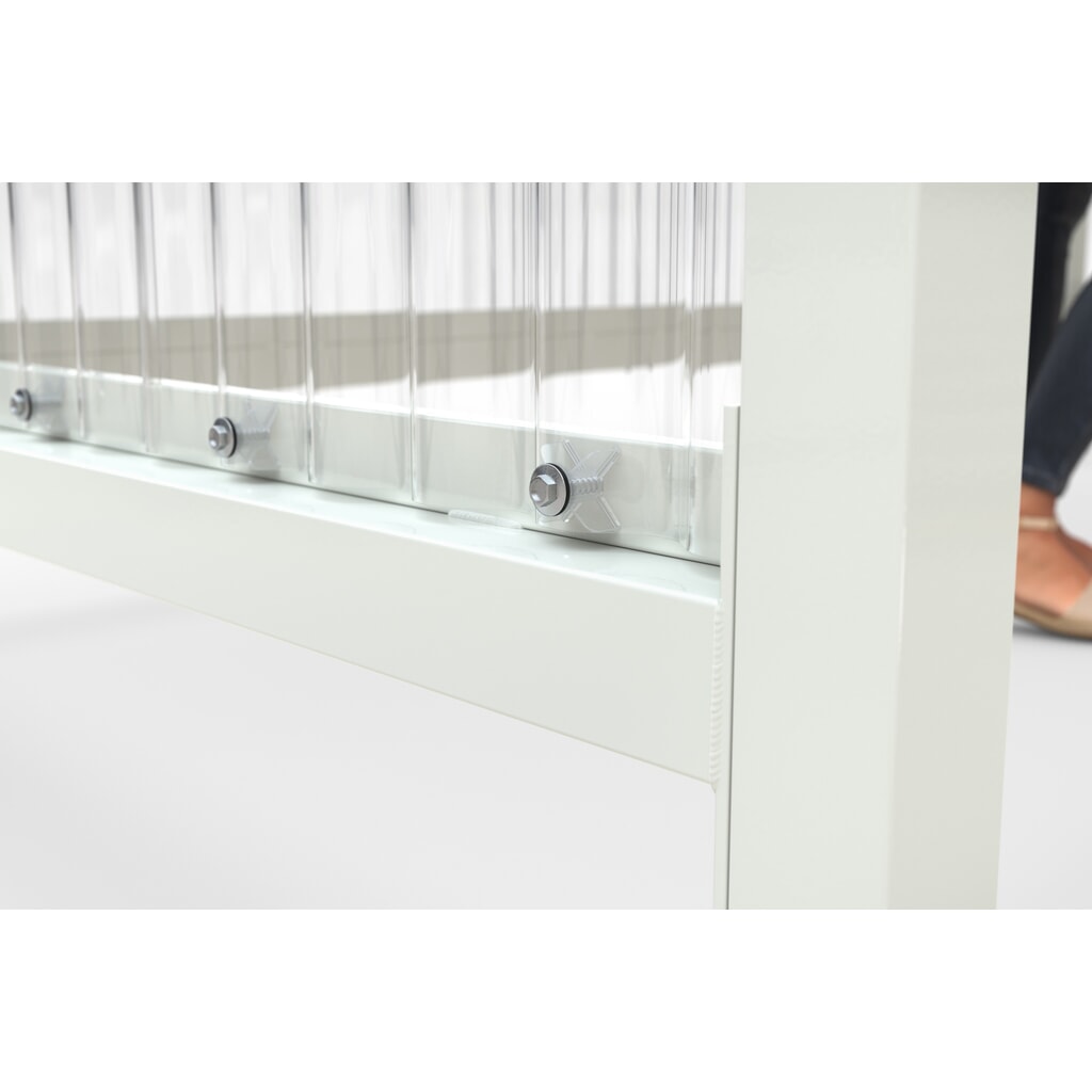 Rookoverkapping BASIC, voor 5 personen, grijswit Productafbeelding nr. 3: Rookoverkapping BASIC, voor 5 personen, grijswit