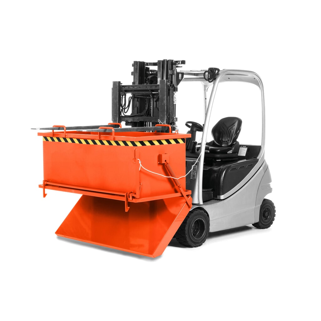 RR-Industrietechnik® Bodemklepcontainer type RKB, inhoud 0,5 m³, RAL 2004 zuiver oranje Productafbeelding nr. 2: RR-Industrietechnik® Bodemklepcontainer type RKB, inhoud 0,5 m³, RAL 2004 zuiver oranje