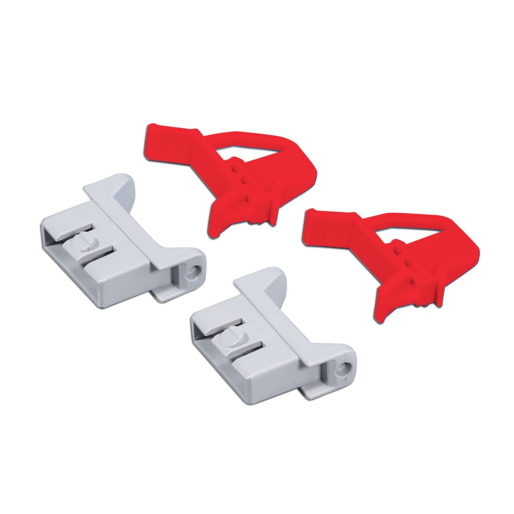 Product afbeelding: Scharniersluitingen, 4-delig, voor euro-stapelbak, rood