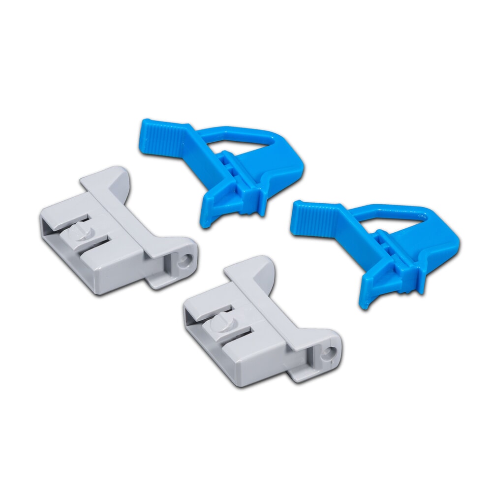 Product afbeelding: Scharniersluitingen, 4-delig, voor euro-stapelbak, blauw