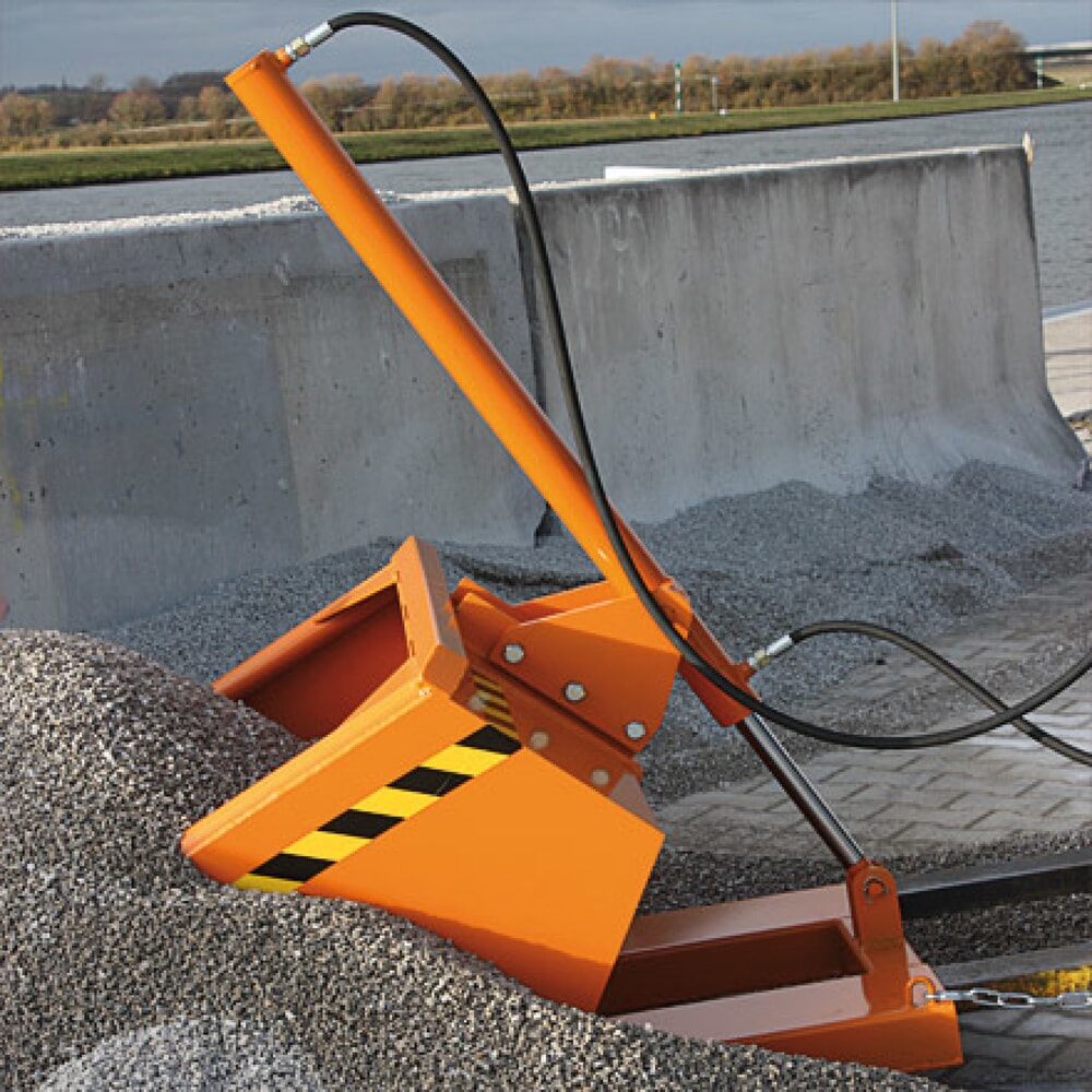 Productafbeelding nr. 2: Schepbak Eichinger® met hydraulisch kantelmechanisme, 1.000 kg, 500 liter, zuiver oranje