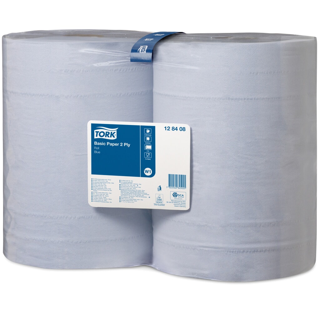 Product afbeelding: Poetsdoekjes TORK® Extra sterk, h x b 340 x 370 mm, 2 rollen, blauw