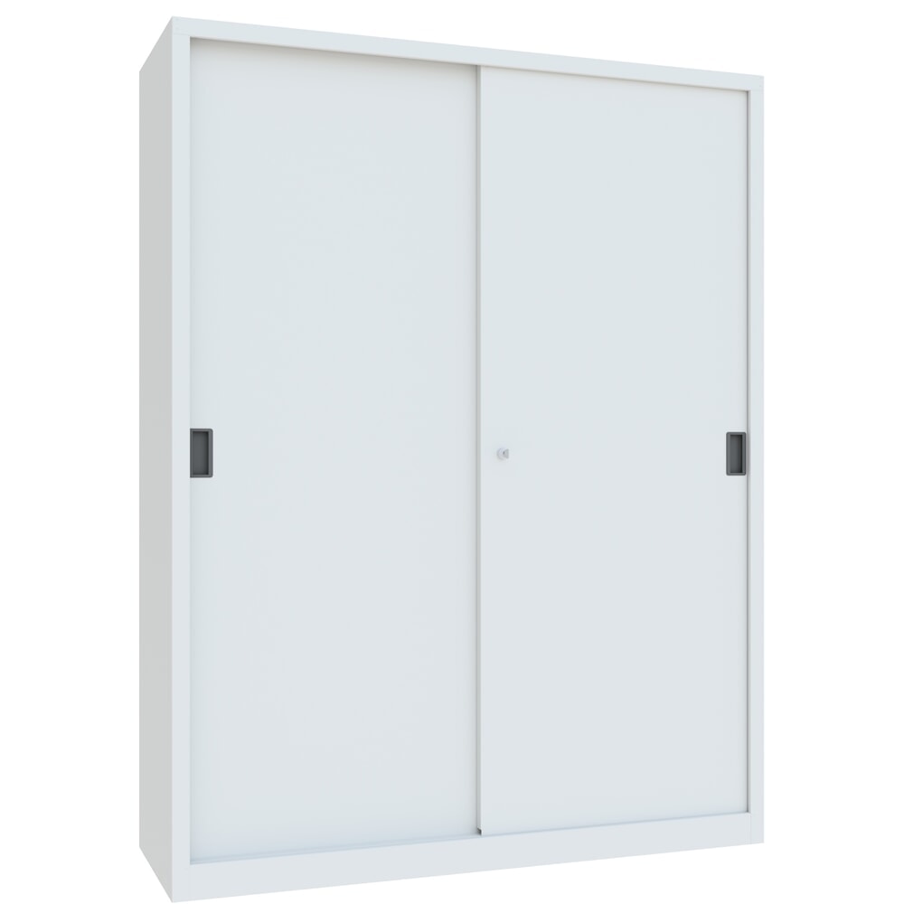 Productafbeelding nr. 2: Schuifdeurenkast PAVOY met 8 legborden + scheidingswand, hxbxd 1.950 x 1.500 x 500 mm, lichtgrijs, lichtgrijs