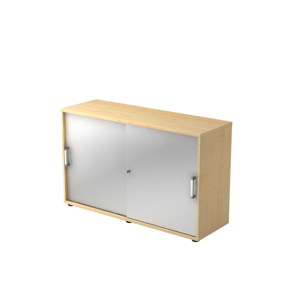 Schuifdeurkast Hammerbacher 2 OH 120 cm CE esdoorn / zilver Product afbeelding: Schuifdeurkast Hammerbacher 2 OH 120 cm CE esdoorn / zilver