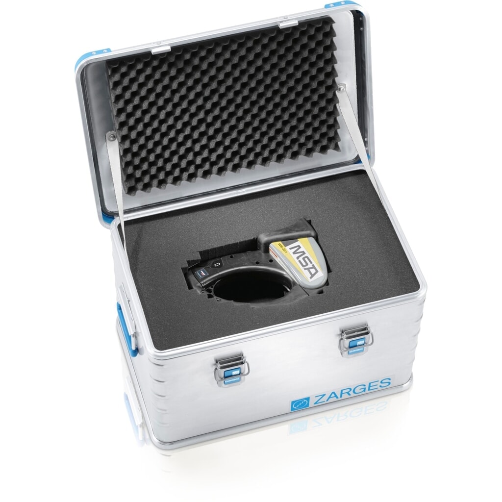 ZARGES aluminium transportbox kubusschuimset, voorgestanste inzetstukken, hxbxd 350 x 550 x 220 mm Productafbeelding nr. 4: ZARGES aluminium transportbox kubusschuimset, voorgestanste inzetstukken, hxbxd 350 x 550 x 220 mm