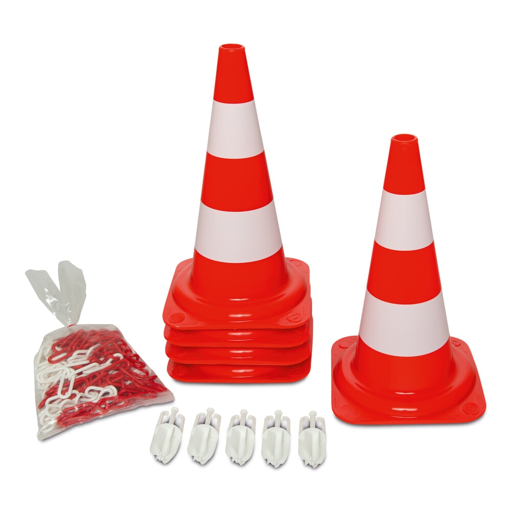 Productafbeelding nr. 1: Set verkeerskegels, fluorescerend, hoogte 500 mm