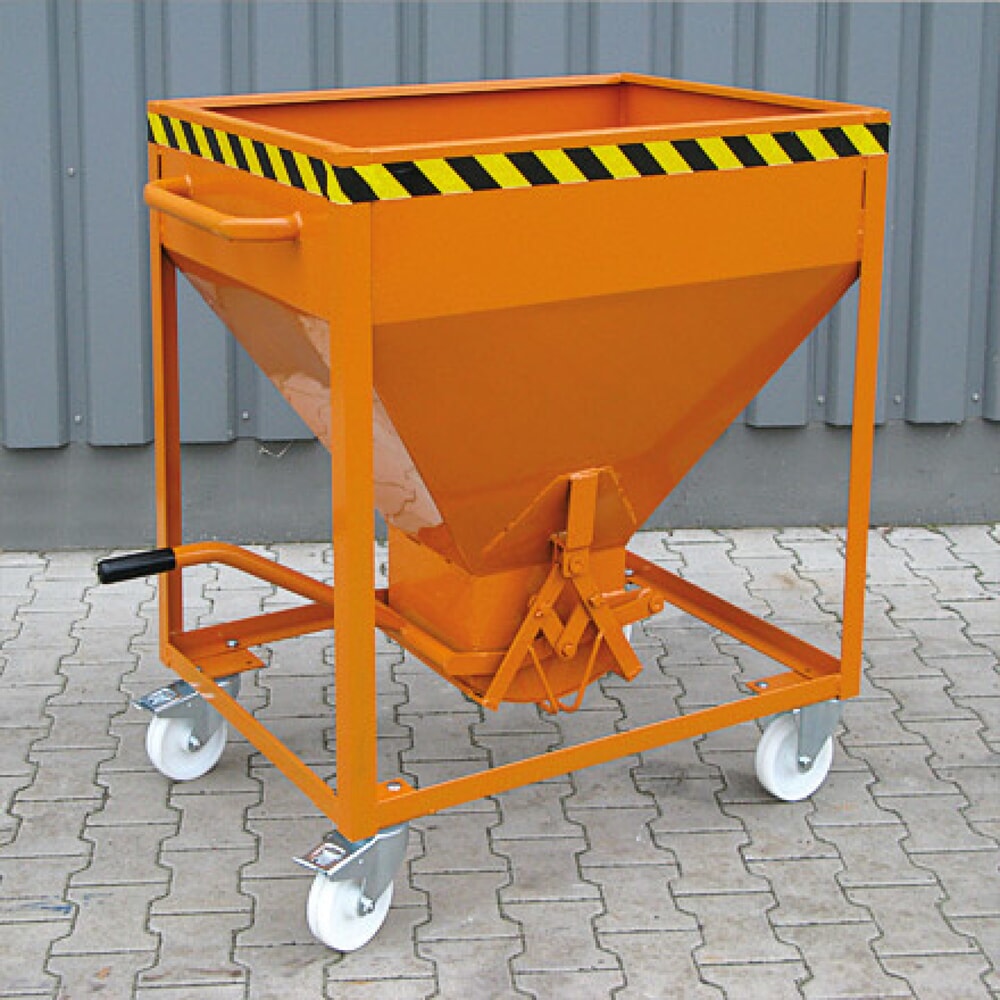 Productafbeelding nr. 2: Silocontainer op wielen Eichinger®, centrale uitloop via hendel, 300 liter, zuiver oranje