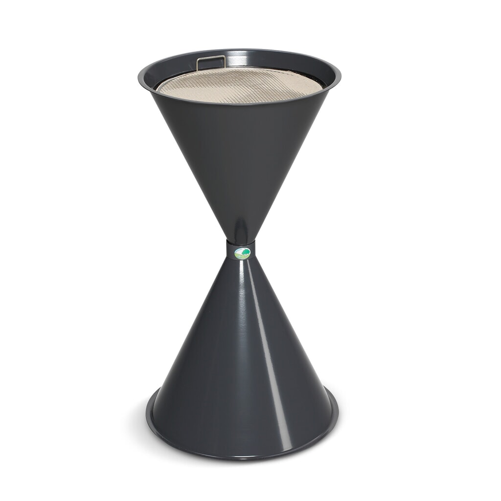Staande asbak VAR® CLASSIC, staal, grafiet Product afbeelding: Staande asbak VAR® CLASSIC, staal, grafiet