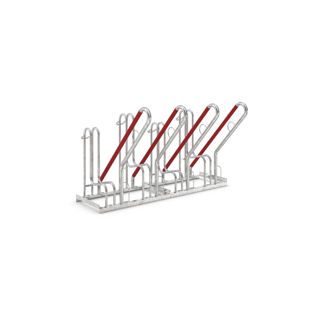 Product afbeelding: Beugelfietsrek, 1-zijdig, 4 plaatsen