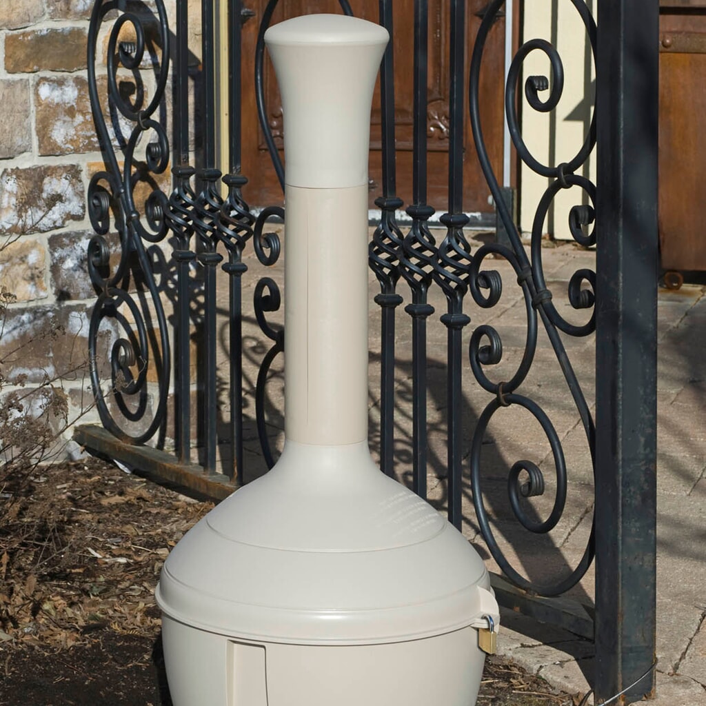 Staande veiligheidsasbak Justrite® Premium, vuurdovend, 15 liter, beige Productafbeelding nr. 5: Staande veiligheidsasbak Justrite® Premium, vuurdovend, 15 liter, beige