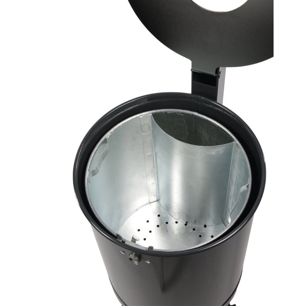 Product afbeelding: RENNER Stalen afvalbak, 50 liter, gepoedercoat, antracietgrijs