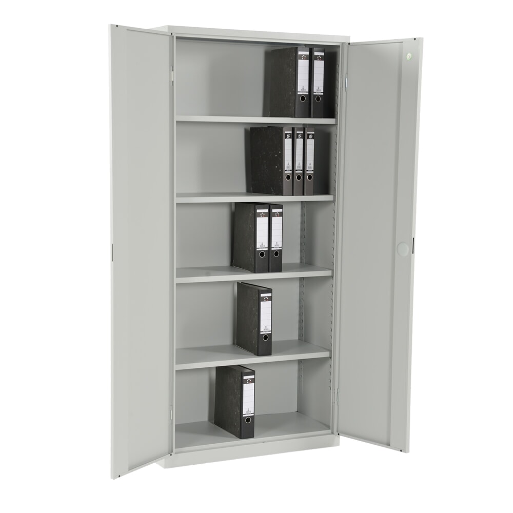 Productafbeelding nr. 7: Draaideurkast HEMMDAL HF-ST, 5 OH, hxbxd 1950 x 920 x 420 mm, verzinkte legborden, lichtgrijs