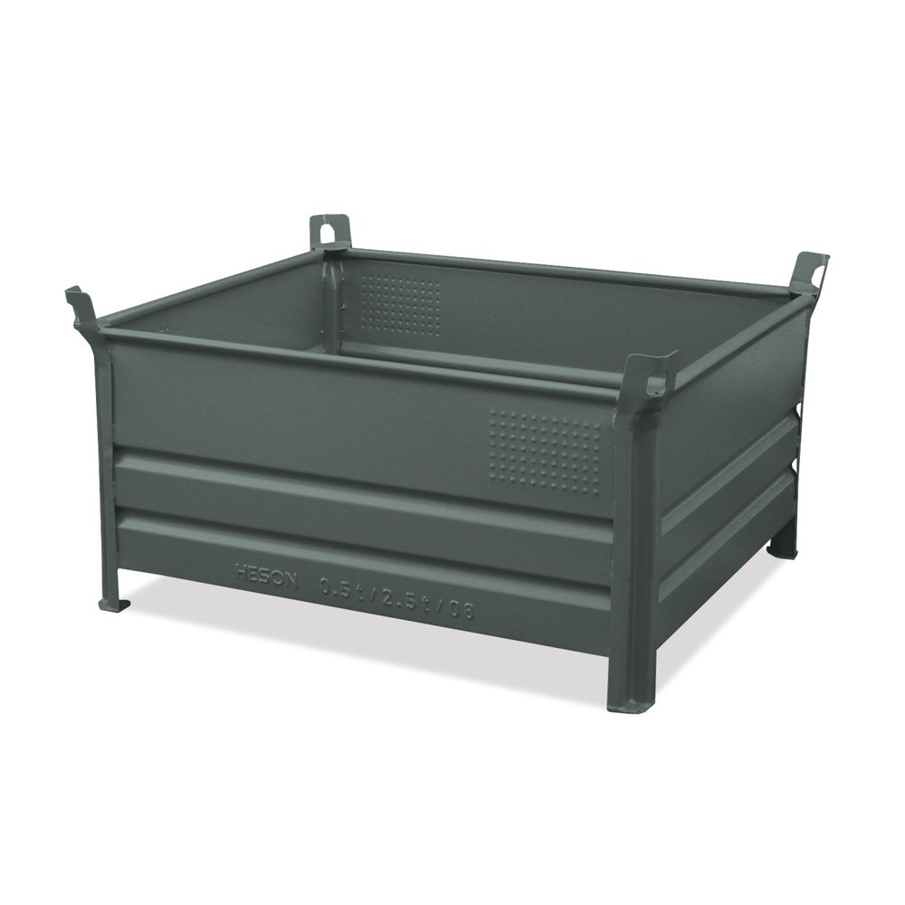 Productafbeelding nr. 1: Stapelbak HESON®, met volledige wand, capaciteit 500 kg, bxd 800 x 500 mm, rood
