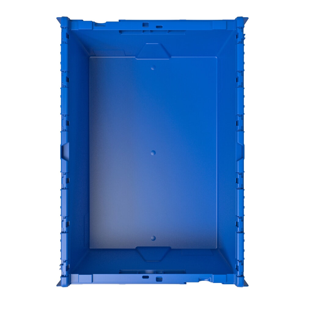 Alpha Eurobox van PP met klapdeksel, gentiaanblauw, 65 liter, hxbxd 365 x 600 x 400 mm Productafbeelding nr. 2: Alpha Eurobox van PP met klapdeksel, gentiaanblauw, 65 liter, hxbxd 365 x 600 x 400 mm